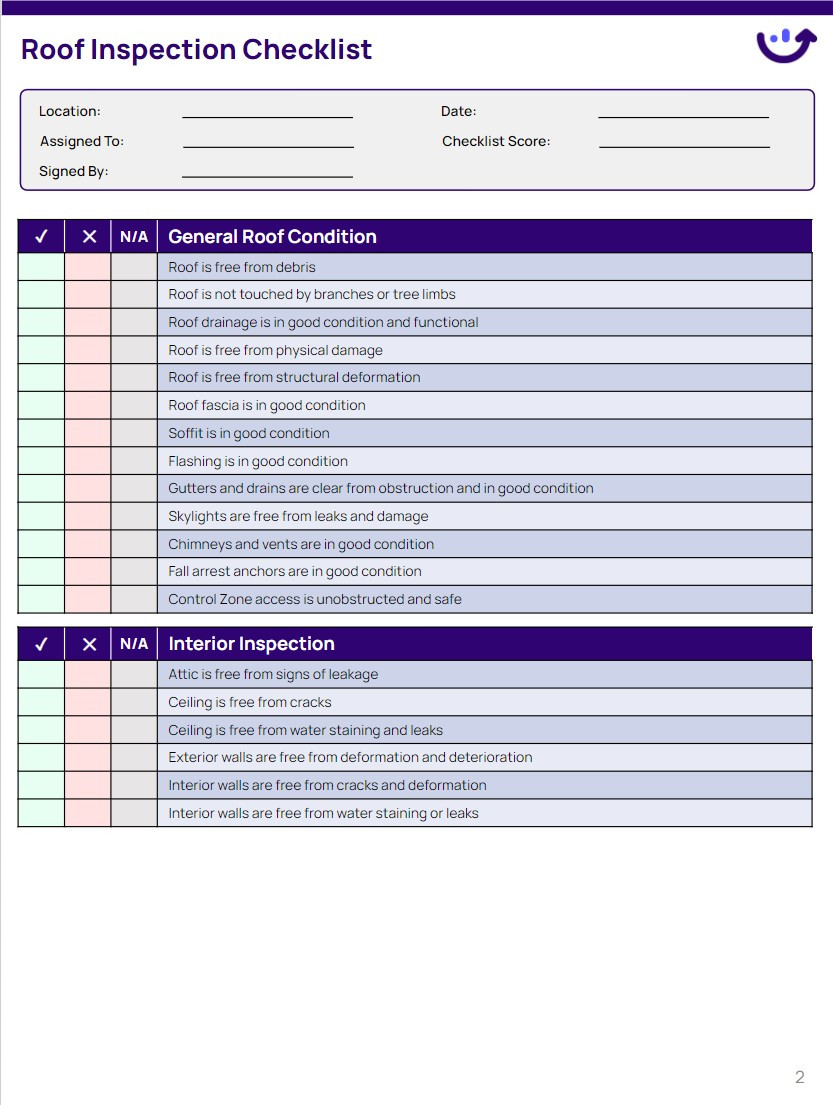 Roof Inspection Checklist Xenia Templates Roof Inspection Checklist Xenia Templates