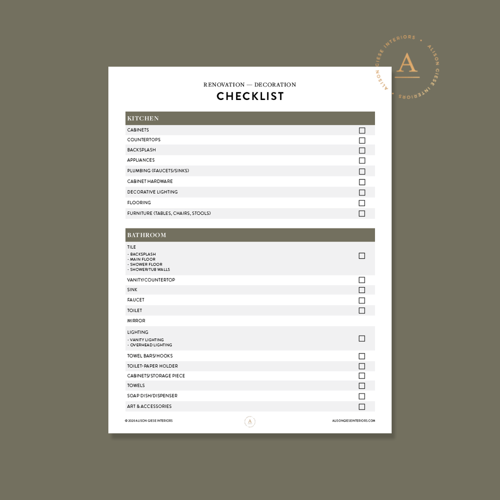 Room Renovation Checklist Alison Giese Interiors Room Renovation Checklist Alison Giese Interiors