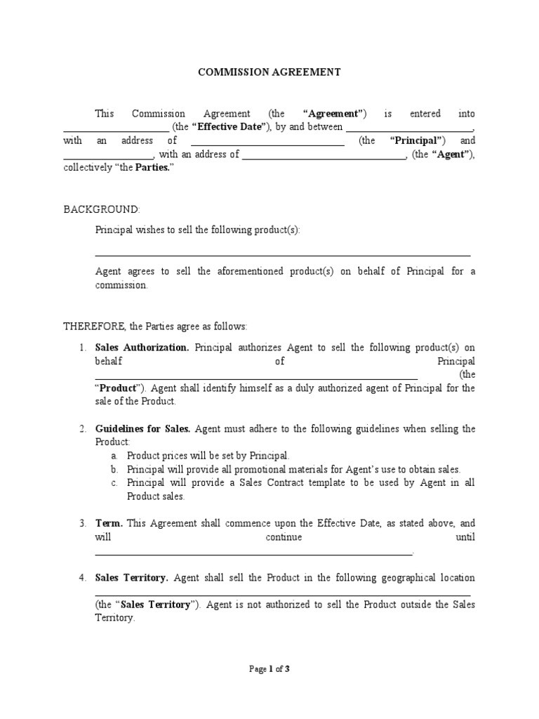 sample sales commission agreement template sample sales commission agreement template