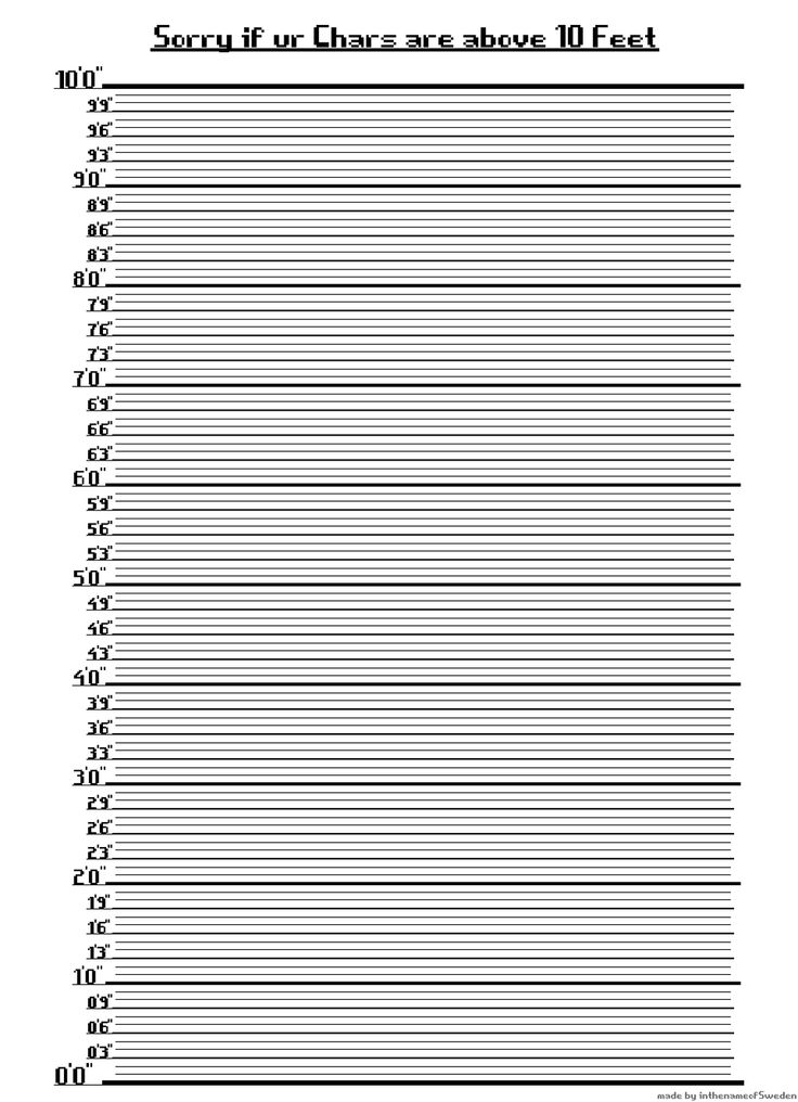 sample of height chart template sample of height chart template