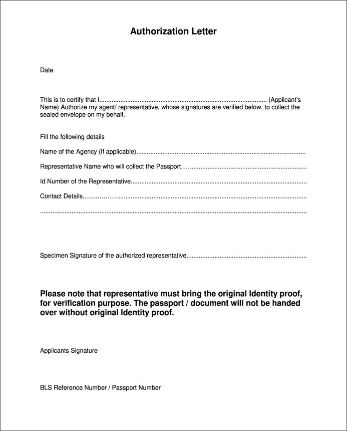 sample of letter of authorization to pick up passport sample of letter of authorization to pick up passport