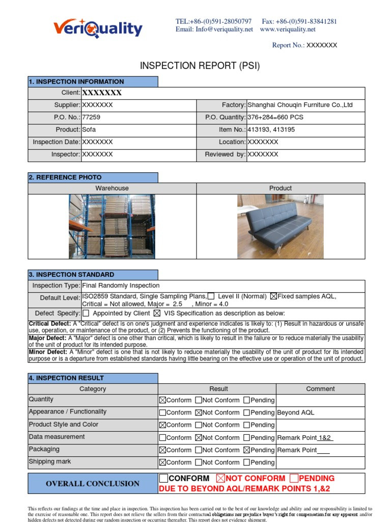 sample furniture quality control checklist template sample furniture quality control checklist template