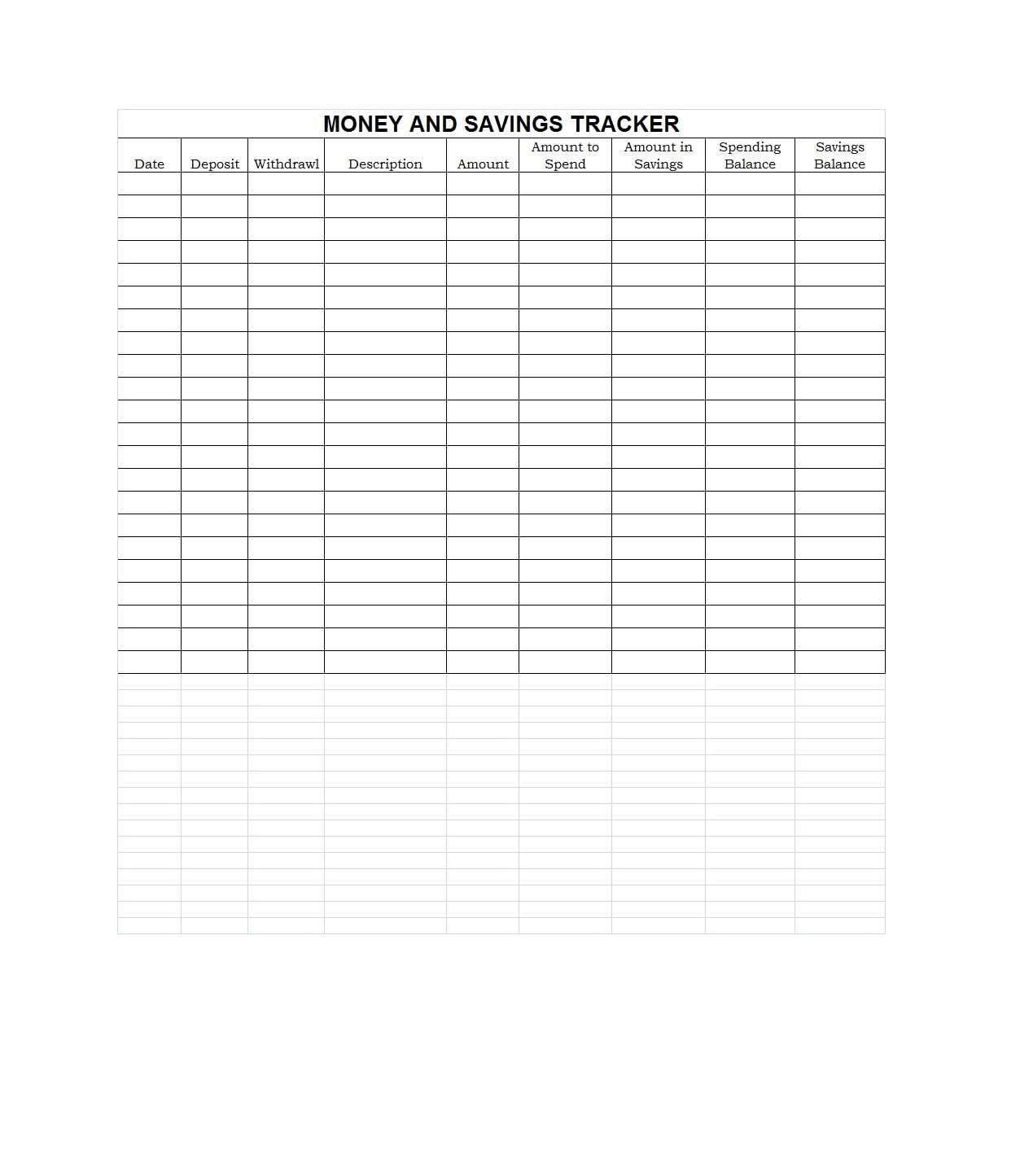 savings tracker savings tracker