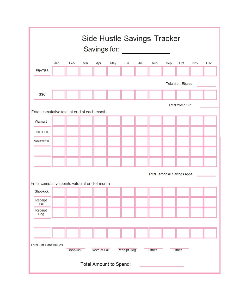 savings tracker savings tracker