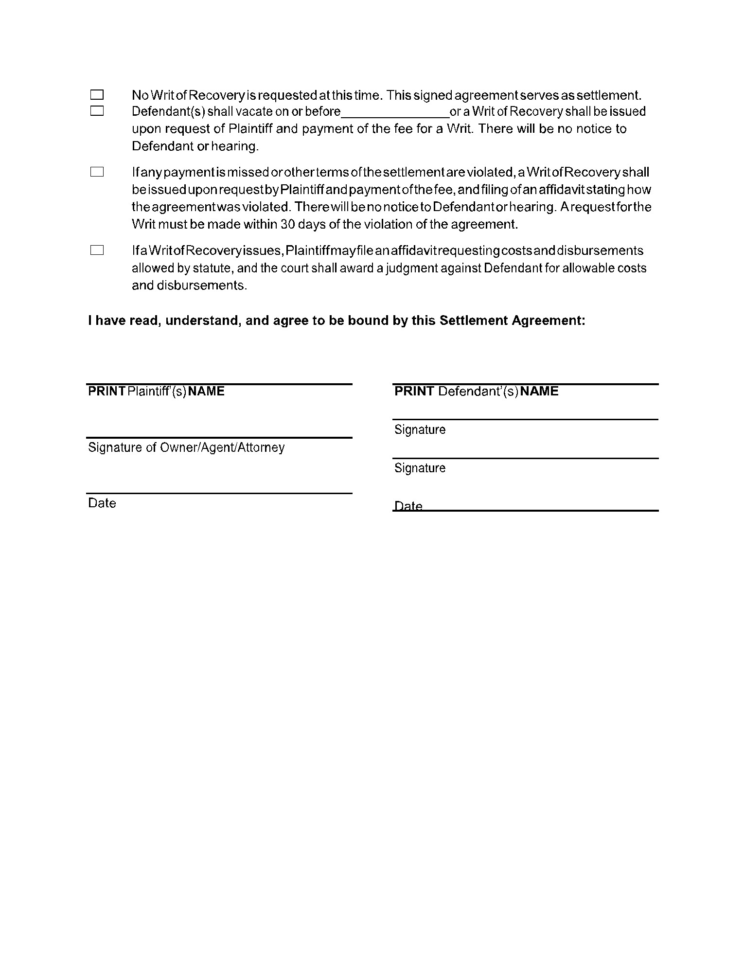 sample Settlement Agreement Template sample Settlement Agreement Template