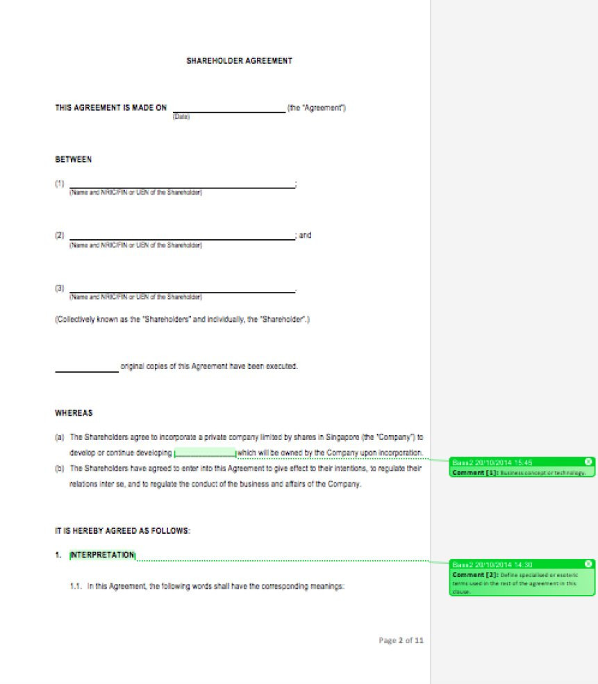 sample Shareholders Agreement Template sample Shareholders Agreement Template
