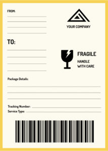 shipping label template