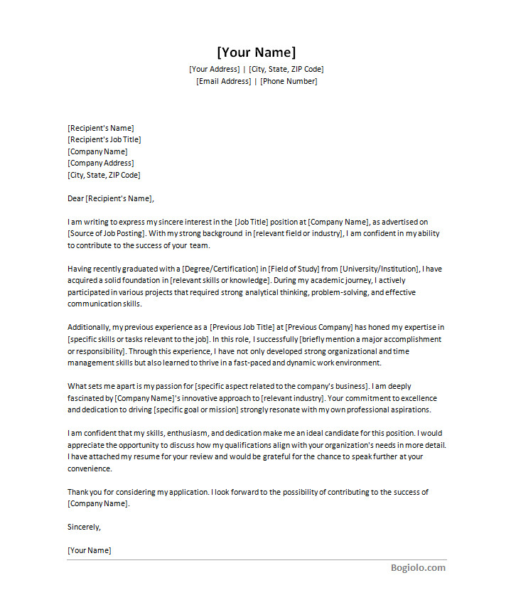 short cover letter template Downloadable short cover letter template available in Word for easy editing