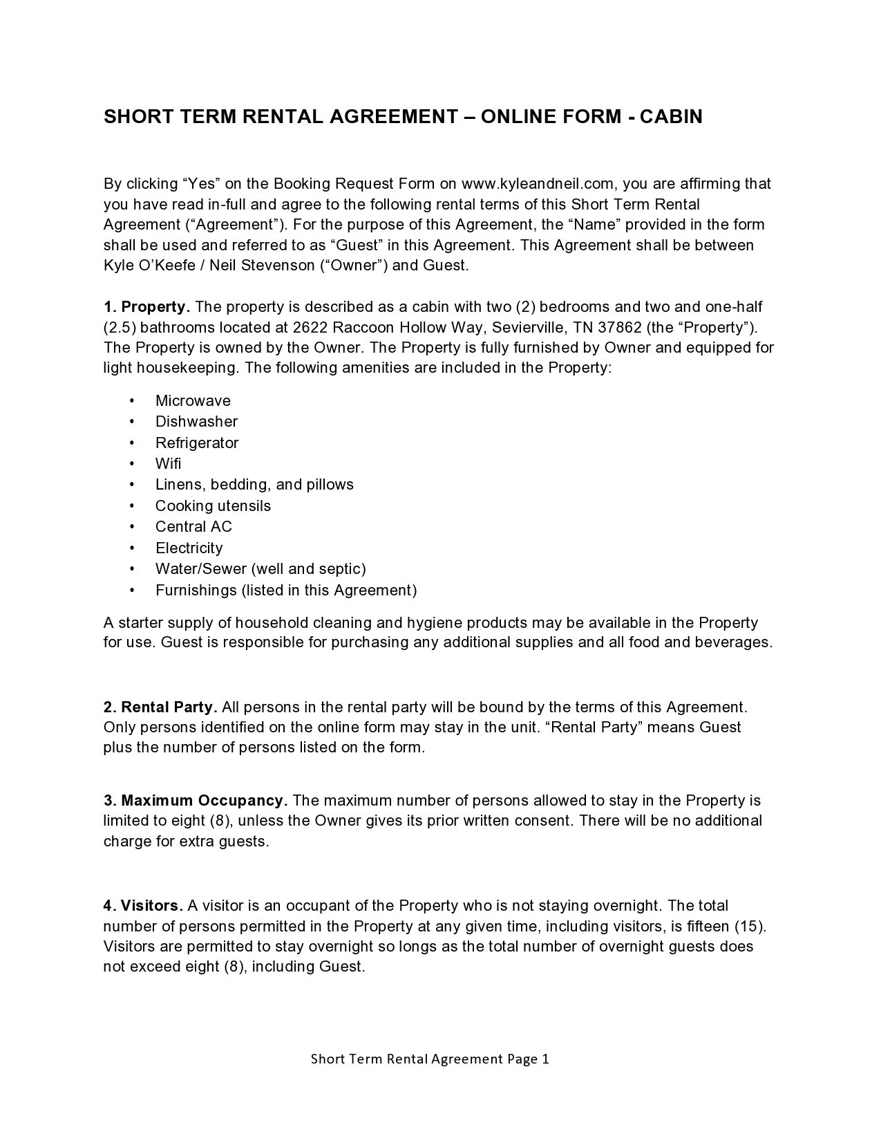 sample Short Term Lease Agreement Template sample Short Term Lease Agreement Template