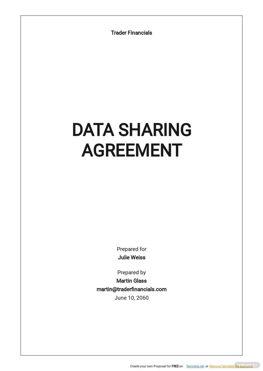 sample data sharing agreement template sample data sharing agreement template