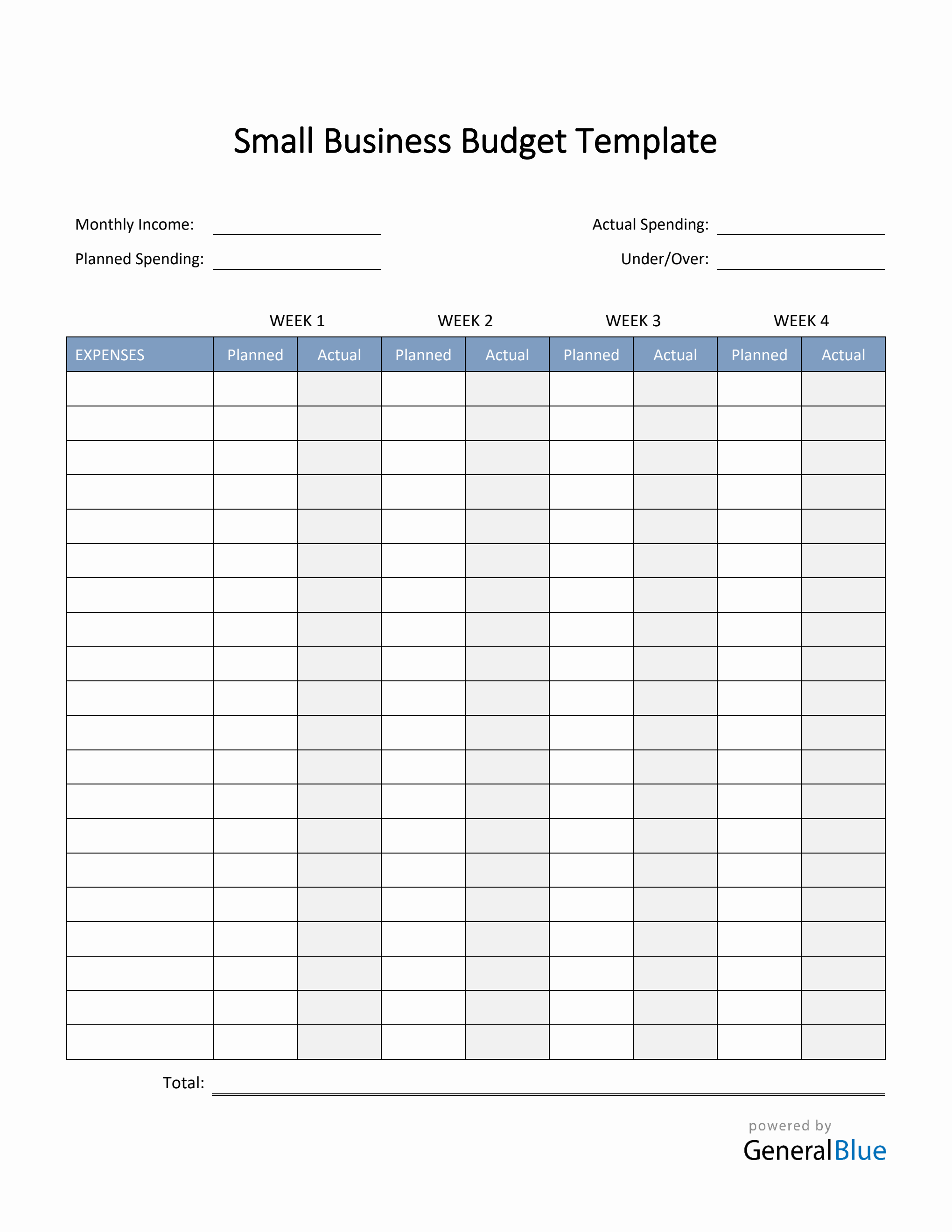 sample small business budget template sample small business budget template