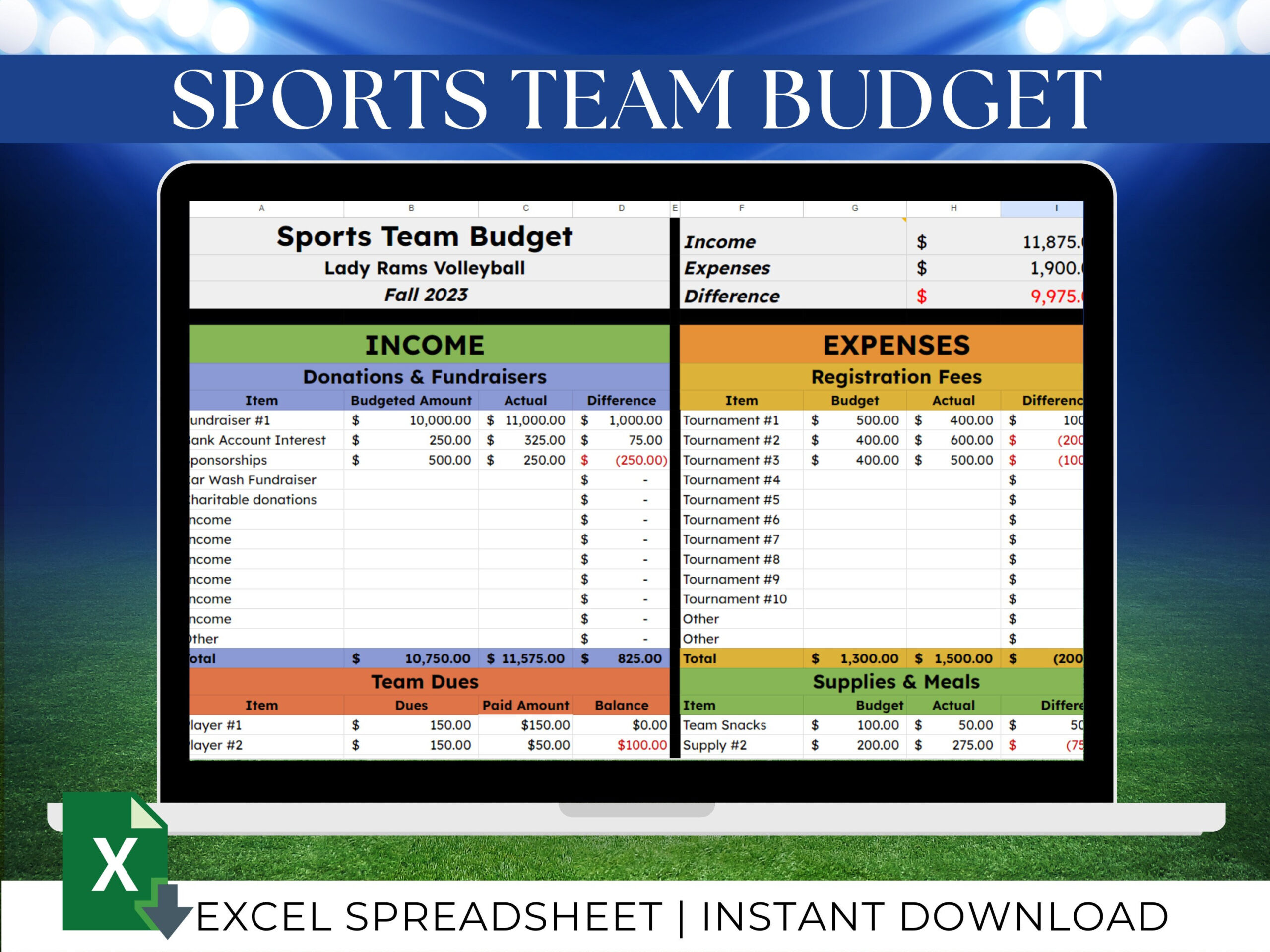sample basketball tournament budget template sample basketball tournament budget template