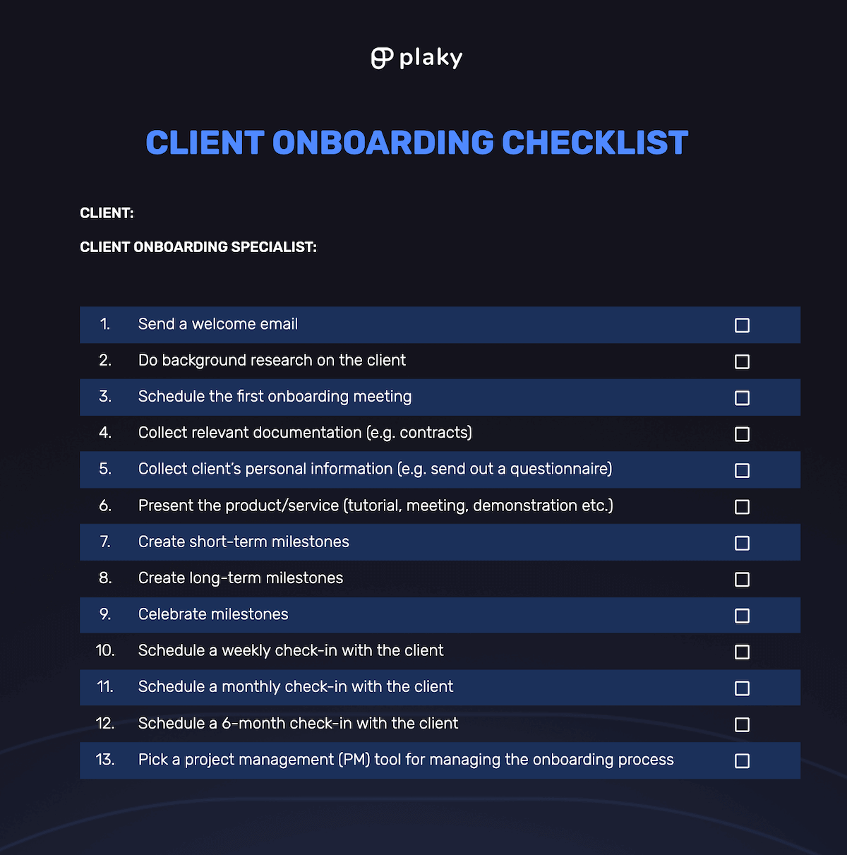 sample client onboarding checklist template sample client onboarding checklist template