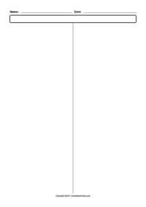 t chart template