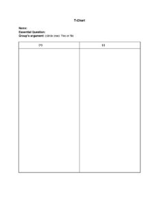 t chart template