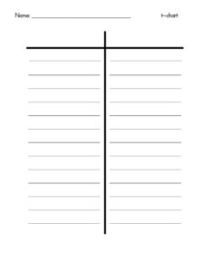 t chart template