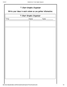 t chart template