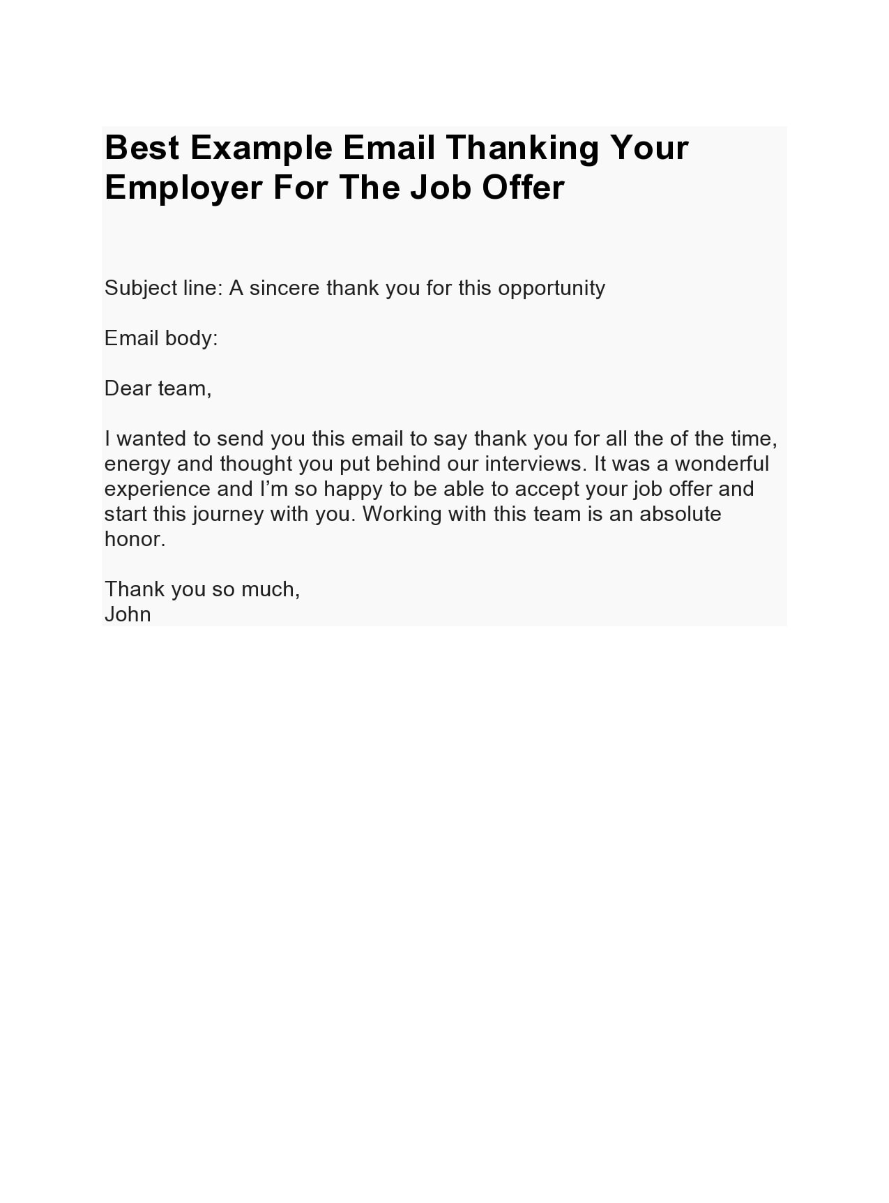 thank you letter for job offer thank you letter for job offer