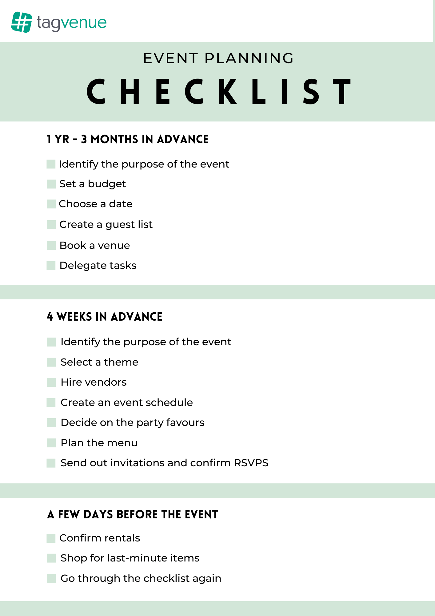 sample event checklist template sample event checklist template