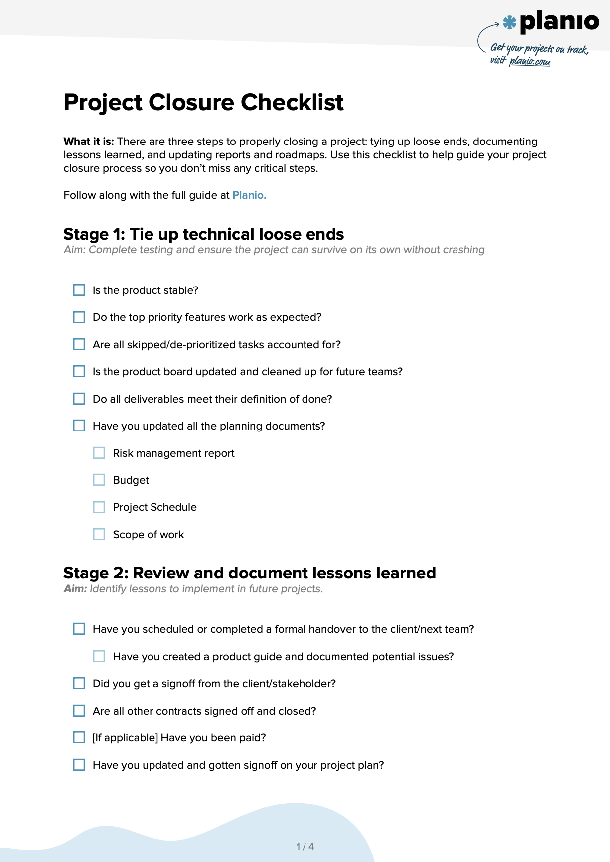 sample project closeout checklist template sample project closeout checklist template