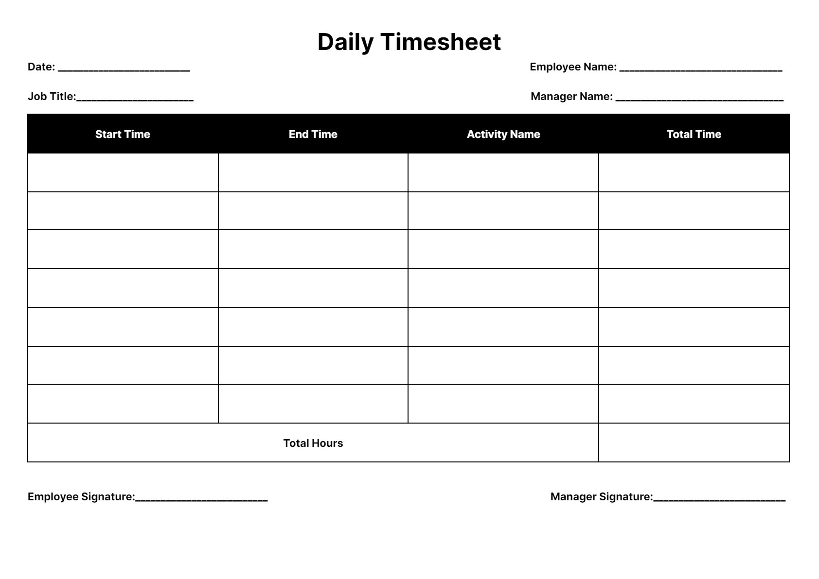 sample daily employee timesheet template sample daily employee timesheet template