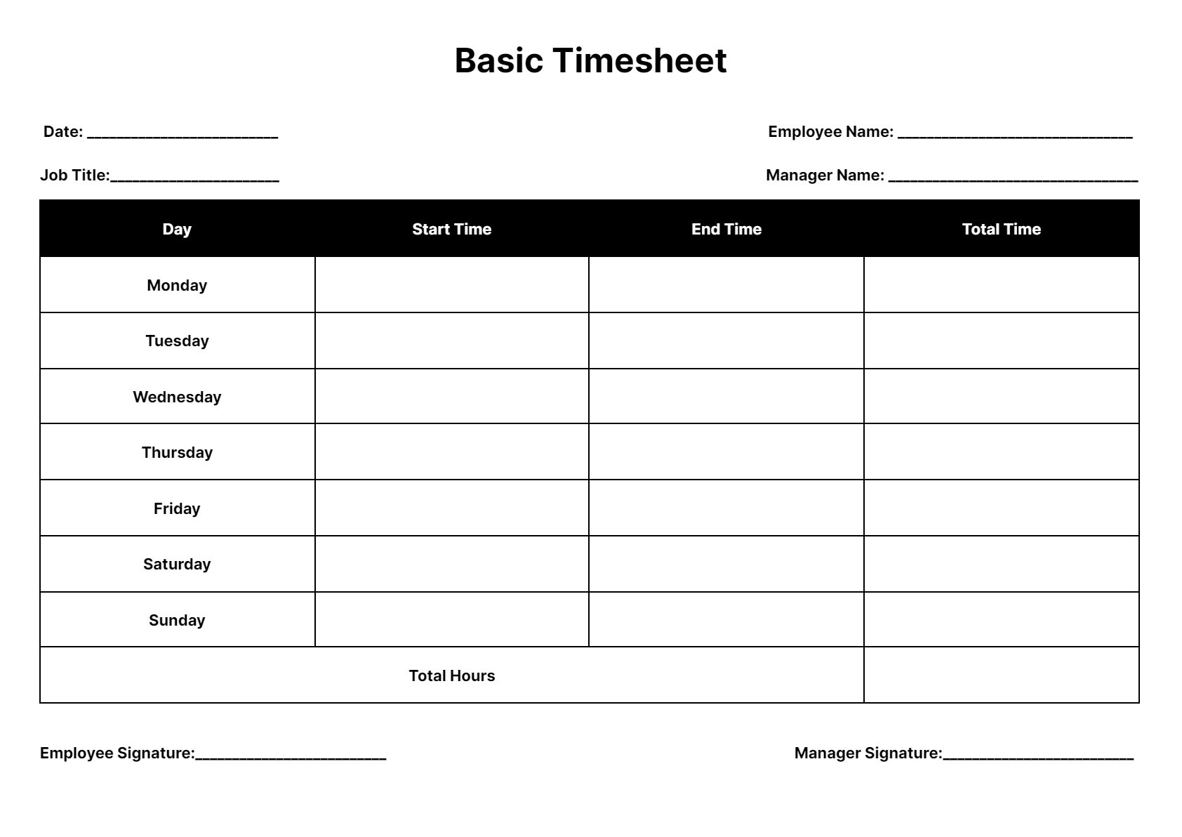 sample employee weekly timesheet template sample employee weekly timesheet template