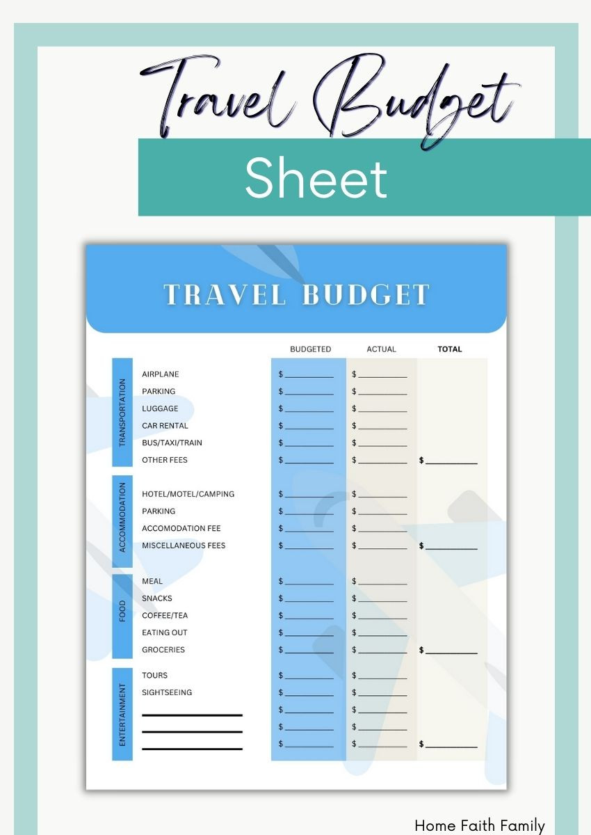 sample travel budget template sample travel budget template