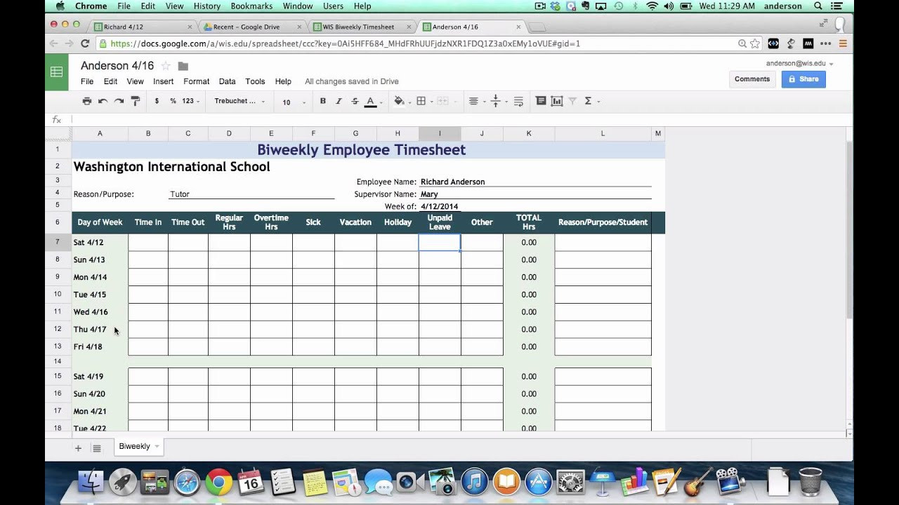 sample bi-weekly timesheet template sample bi-weekly timesheet template