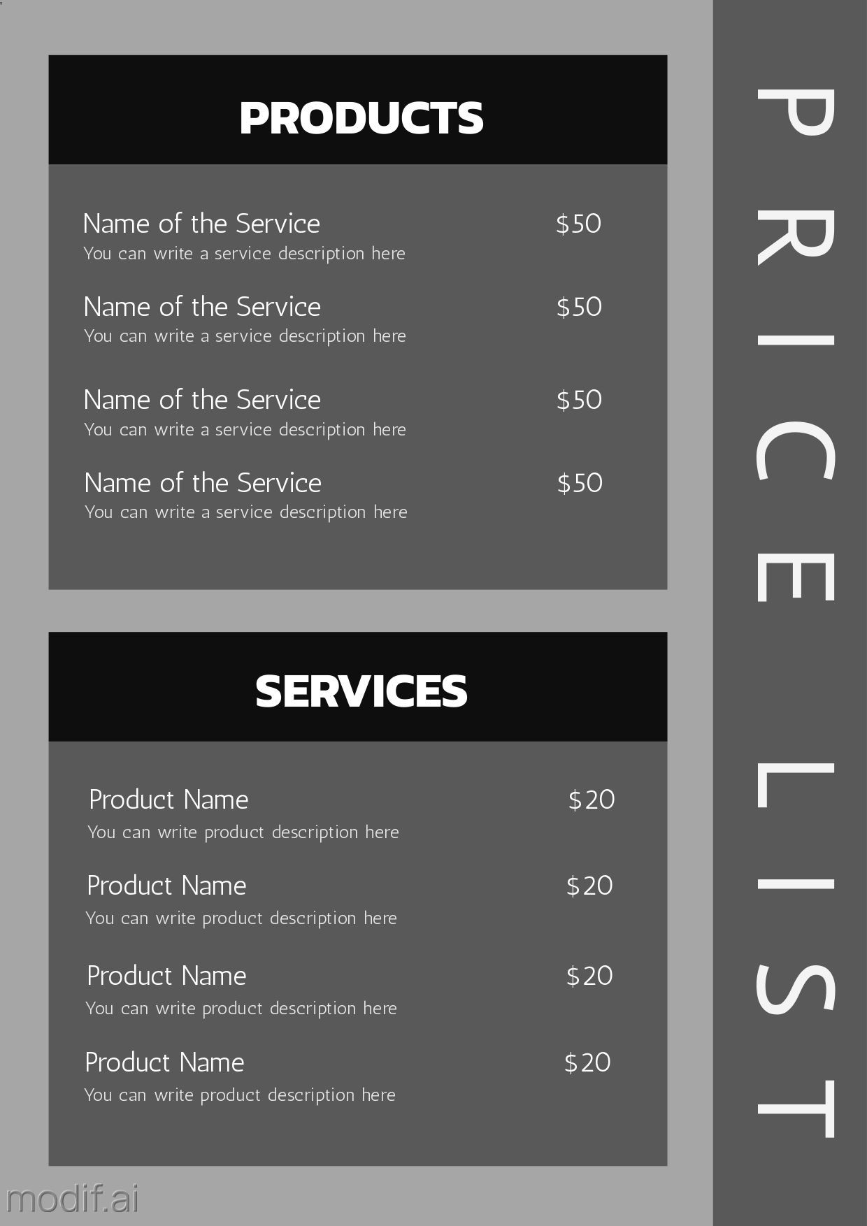sample Graphic Design Price List Template sample Graphic Design Price List Template