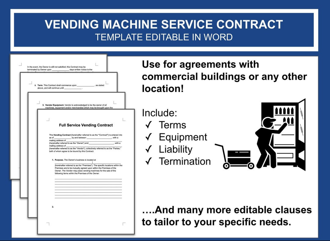 sample Vending Machine Agreement Template sample Vending Machine Agreement Template