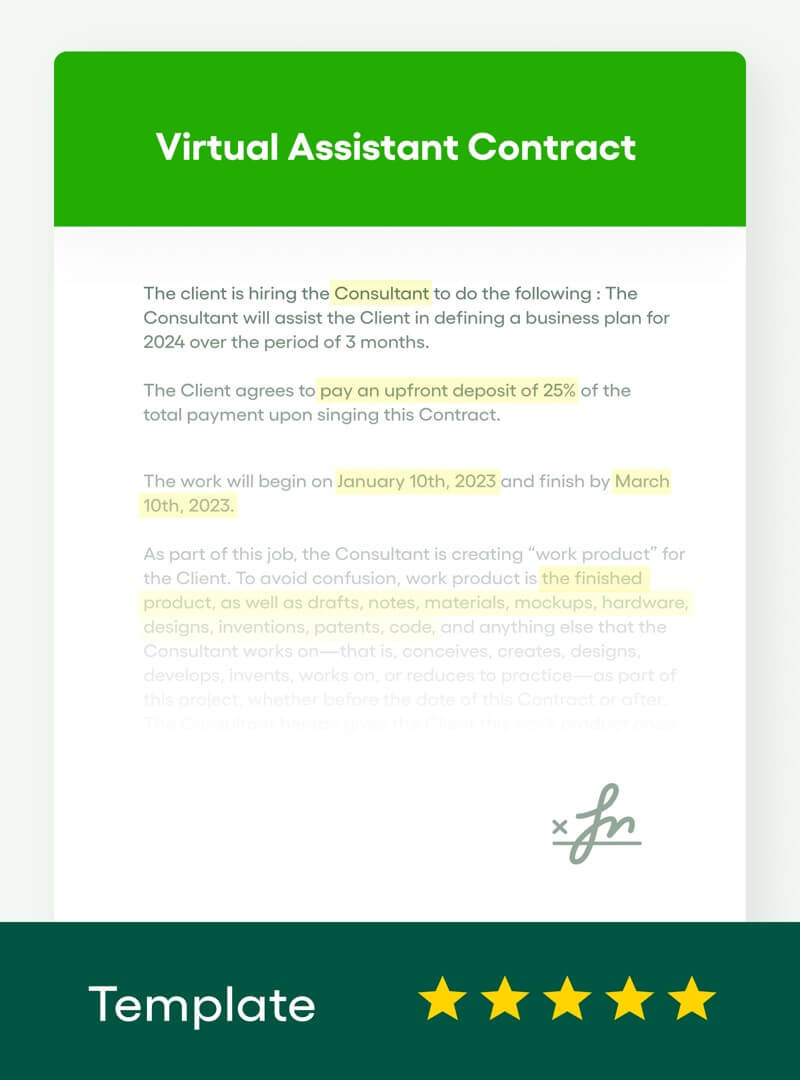 sample Virtual Assistant Agreement Template sample Virtual Assistant Agreement Template