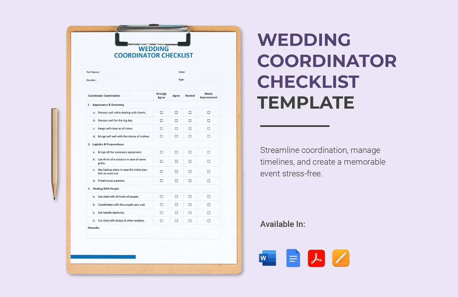 Wedding Coordinator Checklist Template in Word, Pages, PDF, Google Wedding Coordinator Checklist Template in Word, Pages, PDF, Google