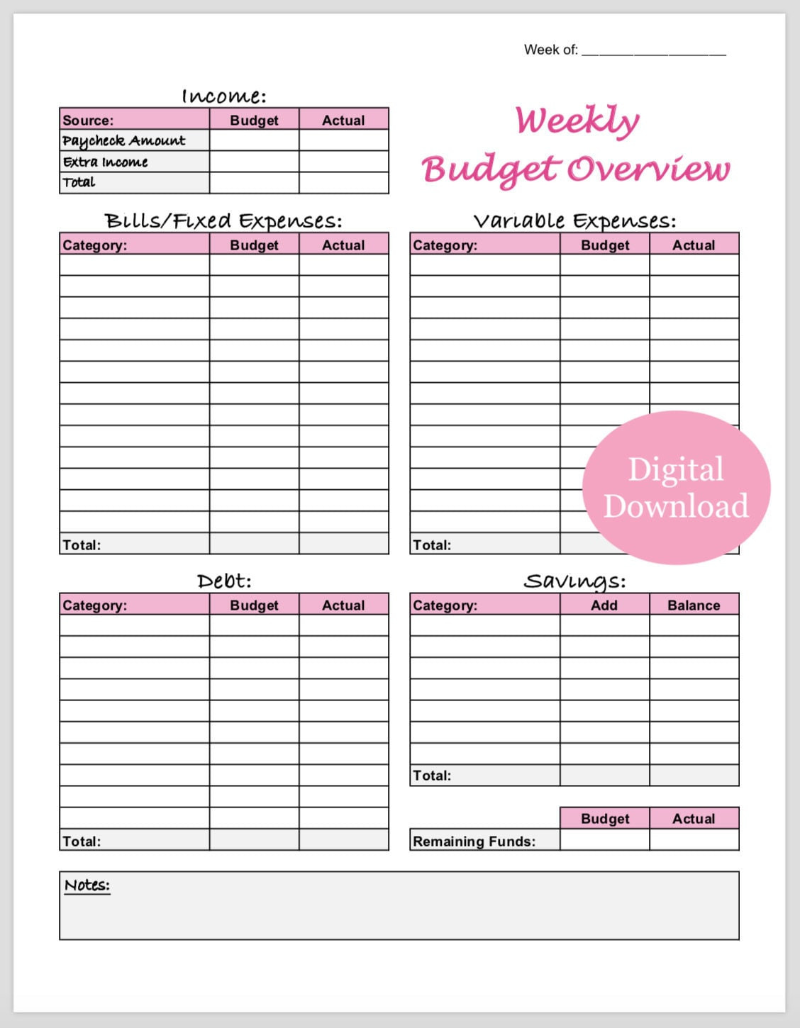 sample easy weekly budget template sample easy weekly budget template