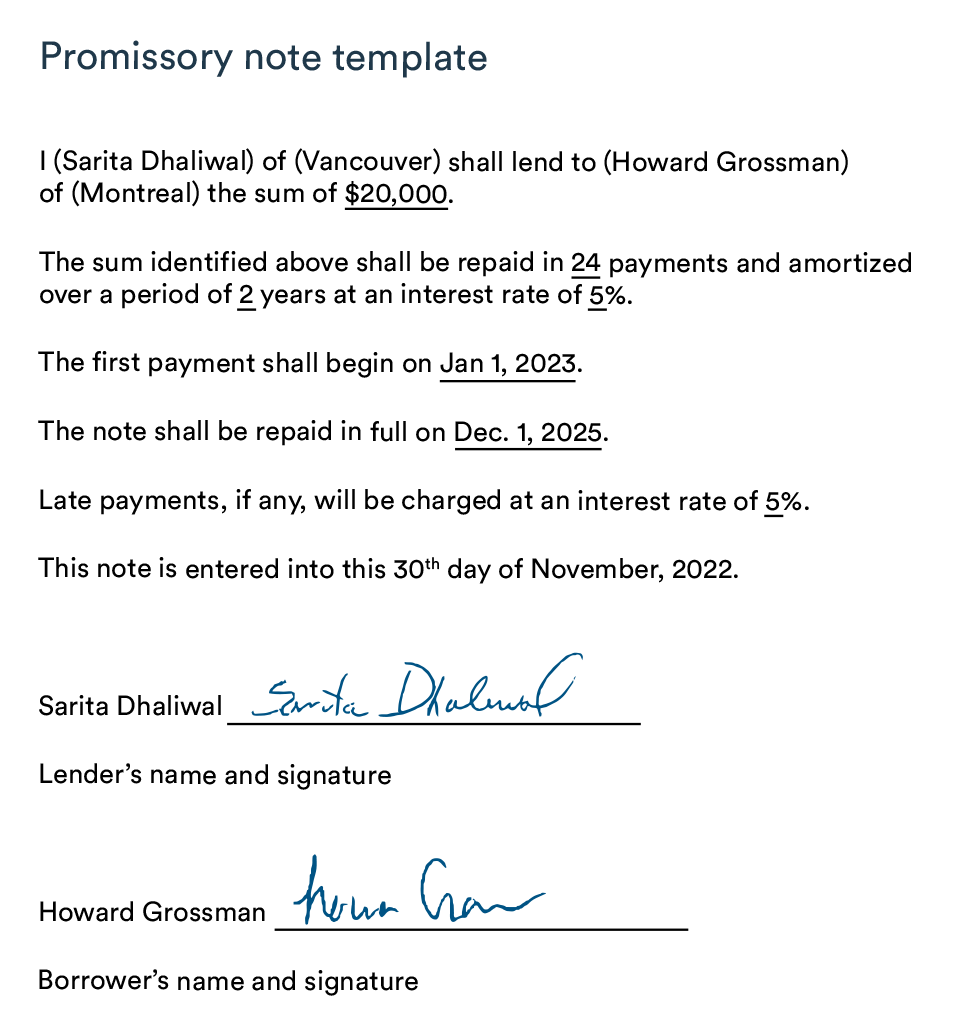 sample promissory agreement template sample promissory agreement template